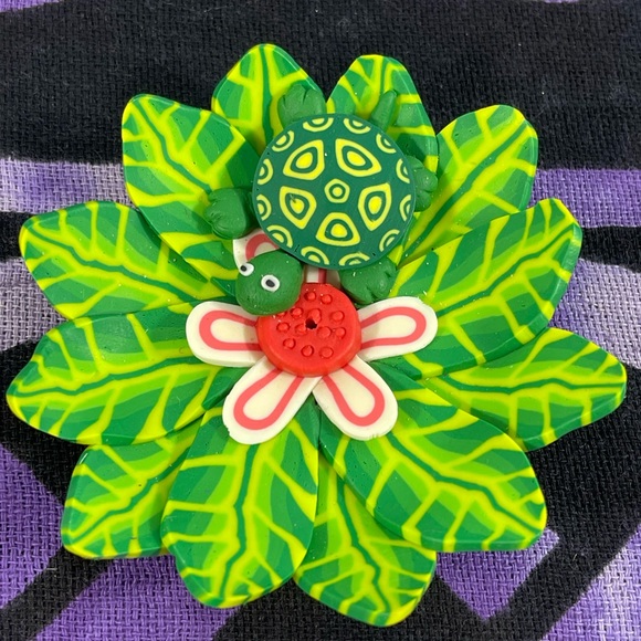 Wild Berry Incense Other - Handmade Incense Burner Turtle On Flower Shorty Stick Absolutely Adorable